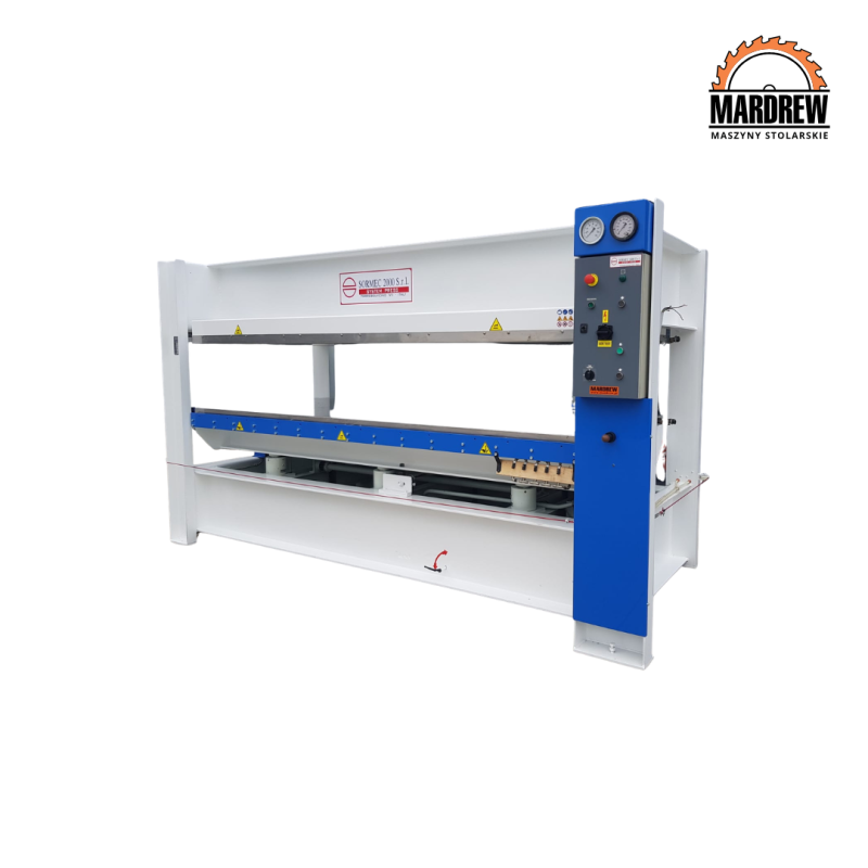 Prasa półkowa SORMEC T100 1300x3000 dociski pneumatyczne 10/26